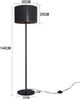 ZMH Stehlampe Modern Wohnzimmer Stehleuchte - Standleuchte aus Stoff mit E27 Fassung Max. 40W Schwarz Gold Stern Design Lampenschirm 144cm Standlampe für Schlafzimmer Kinderzimmer Flur Café Bild 3