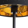 ZMH Stehlampe Modern Wohnzimmer Stehleuchte - Standleuchte aus Stoff mit E27 Fassung Max. 40W Schwarz Gold Stern Design Lampenschirm 144cm Standlampe für Schlafzimmer Kinderzimmer Flur Café Bild 4