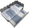 OKWISH Polsterbett Kinderbett mit Lattenrost (Tagesbett, Schlafsofa, Daybett, 2-tlg, 90x200cm+90x190cm, mit Matratze), mit Ausziehbett Bild 4