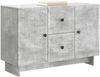 vidaXL Sideboard Betongrau 89 x 34,5 x 60 cm Holzwerkstoff 893968 Bild 2