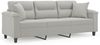 vidaXL 3-Sitzer-Sofa mit Kissen Hellgrau 180 cm Mikrofasergewebe 3200978 Bild 2
