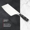 Meisterkoch Hackmesser Messer Küchenmesser | 17,5 cm Klinge aus rostfreiem deutschen Edelstahl | ergonomischer Micarta-Griff mit Fingerschutz, 3-fach vernietet Bild 3