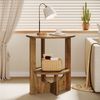 Tribesigns Konsolentisch Sofatisch Rund, 2-Tier Nachttisch für Wohnzimmer, 50 x 50 x 65 cm Bild 4