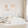 vidaXL Aufbewahrungsbett mit Kopfteil Weiß 180 x 200 cm Holzwerkstoff 3411878 Bild 3