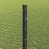 vidaXL Zaun mit Pfosten Grau 3336897 Bild 4