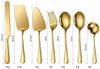 KingLux Kochbesteck-Set 7-Teiliges Gold Besteck Set, Rostfreier Stahl Servierbesteck (7-tlg) Bild 2