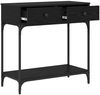 Konsolentisch, Beistelltisch, Konsole mit Regal Schwarz Eichen-Optik 75 x 34.5 x 75 cm Bild 5