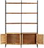 vidaXL Bücherregal 4 Ebenen 124x30x180 cm Altholz Massiv 284415 Bild 3
