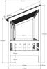 Vipack Hausbett 90x200 cm, weiß, Dach in schwarz Bild 5