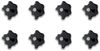 HAKU Garderobenhaken 8er Set chrom, schwarz, MDF, Metall - Maße: T 5 cm x Ø 11 cm, Style: Modern Bild 1