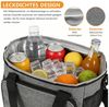 BlingBin Thermobehälter 15L/24L Kühltasche, Faltbar Isoliertasche Thermotasche für Essen, Oxford-Gewebe, (1er Set, 1-tlg, Fassungsvermögen: 15L, 31 x 20 x 23 cm), Wasserdicht Picknicktasche für Unterwegs Camping Auto Büro, Grau Bild 4