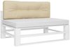 vidaXL Palettenkissen Beige 120x40x12 cm Stoff 360626 Bild 3