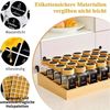 SAEIV Bambus Gewürzregal Gläsern 24 Gewürzgläser 180 Schwarzes Etikett Bild 5