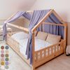 lilimaus Betthimmel Hausbetthimmel Baumwoll Musselin Betthimmel Kinder Hausbett 2er Set, Stilvolle Musselin-Deko für Kinderzimmer, ideal als Geschenkidee Bild 4