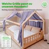 lilimaus Betthimmel Hausbetthimmel Baumwoll Musselin Betthimmel Kinder Hausbett 2er Set, Stilvolle Musselin-Deko für Kinderzimmer, ideal als Geschenkidee Bild 3