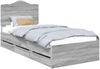 vidaXL Bettrahmen Graues Sonoma 100 x 200 cm Ingenieurs Holz 3413448 Bild 2
