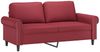 vidaXL 2-Sitzer-Sofa mit Zierkissen Weinrot 140 cm Kunstleder 3200933 Bild 3