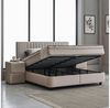 abc bedding Boxspringbett Komfortbett CLARA in Braun Beige Samt-Stoff (Bett mit Topper, inkl. Matratze und Topper), Voll-orthopädisches Schlafsystem inklusive Bettkasten Bild 3