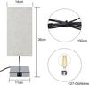 ZMH 2er set Nachttischlampe Touch: Modern Dimmbar Tischlampe mit USB Anschlüsse Schlafzimmer Nachttisch Lampe mit Ladefunktion Bettlampe mit Stoffschirm Tischleuchte E27 für Hotel Bett Büro Flur Bild 5
