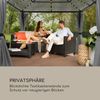 blumfeldt Pantheon Solid Sky Ambient Solar Pavillon, Komplett-Set, mit Seitenwänden, Material Gestell: Aluminium, Material Dach: Polycarbonat, mit Solar-Beleuchtung, Maße: ca. 3x4 m, hellgrau Bild 4
