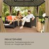 blumfeldt Pantheon Solid Sky Ambient Solar Pavillon, Komplett-Set, mit Seitenwänden, Material Gestell: Aluminium, Material Dach: Polycarbonat, mit Solar-Beleuchtung, Maße: ca. 3x4 m, hellgrau Bild 2