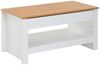 Couchtisch Sofatisch Wohnzimmertisch MIRA 85x47x42cm inkl. Staufach Weiß Bild 4