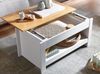 Couchtisch Sofatisch Wohnzimmertisch MIRA 85x47x42cm inkl. Staufach Weiß Bild 3