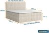 Deine Möbel 24 Boxspringbett LOFT IV Boxspring Komplettbett Polsterbett Bonellfederkernmatratzen (Beige Creme Grau Dunkelgrau Graphit Schwarz, 3-St, Boxbett Cord Cord-Samt 120x200 140x200 160x200 180x200 200x200), inkl. Bettkasten Topper Matratzen H3 H4 Bild 3