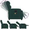 vidaXL Massage-Relaxsessel, dunkelgrüner Samt 3206174 Bild 5