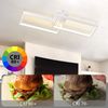 ZMH LED Deckenleuchte Wohnzimmer Deckenlampe Modern Dimmbar 80CM Wohnzimmerlampe Weiß mit Fernbedienung 48W Schlafzimmerlampe Rechteck Metall-Design für Schlafzimmer Kinderzimmer küchen Bild 4
