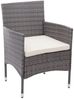 Poly-Rattan Garnitur HWC-F55, Balkon-/Garten-/Lounge-Set Sofa Sitzgruppe grau, Kissen creme Bild 5