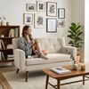 Sofa ARNE Cord 2-Sitzer - 120x74x81cm, Cord, Creme | Couch Loungesofa für Wohnzimmer Schlafzimmer Leseecke Bild 4