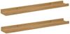 vidaXL Wandregal mit Regal 2 pcs Braun 60 x 9 x 3 cm Holzwerkstoff 42020012 Bild 2