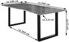 Esstisch Baumkante massiv Akazie nussbaum 240 x 100 schwarz U-Gestell LUBIN 76509362 Bild 2