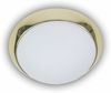 LED Deckenleuchte Deckenschale Opalglas matt, Dekorring Messing poliert, Ø 25cm Bild 2