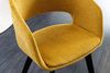 Design Stuhl DENMARK senfgelb schwarze Holzbeine Retro Bild 5