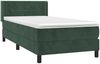 vidaXL Boxspringbett mit Matratze Dunkelgrün 90x190 cm Samt 3130934 Bild 3