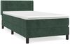 vidaXL Boxspringbett mit Matratze Dunkelgrün 90x190 cm Samt 3130934 Bild 2
