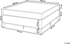 Boxspringbett ohne Kopfteil Stoff COUNTESS 140 x 200 cm Hellgrau Bild 2