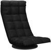 vidaXL Bodenstuhl Drehbar Schwarz Stoff 336580 Bild 2