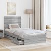 vidaXL Bettrahmen Graues Sonoma 90 x 200 cm Ingenieurs Holz 3409508 Bild 3