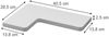 Eckregal Curva Weiß 40.5 x 2.5 cm 3er Set Vicco Bild 2