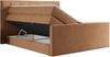 Boxspringbett KING VELEN, Doppelbett mit Multipocket-Matratze, Polsterbett mit Kopfstütze - 160x200 - Orange Stoff - H3 Bild 4