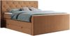 Boxspringbett KING VELEN, Doppelbett mit Multipocket-Matratze, Polsterbett mit Kopfstütze - 160x200 - Orange Stoff - H3 Bild 3
