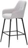 Dmora Set mit 2 Moore Hocker, Verstellbarer Sitz, Barhocker, Hochstuhl, 55x55 h109 cm, Schwarz und Grau Bild 5