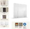 rauch Drehtürenschrank Kleiderschrank Schrank Garderobe Wäscheschrank BESTSELLER MONTCLAR (3 Ausstattungen BASIC/CLASSIC/PREMIUM (SOFT-CLOSE), Breiten 201-400 cm) Front in Glas/Hochglanz/Dekor/Grauspiegel in 5 Breiten MADE IN GERMANY Bild 3