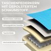 Gaming Stuhl Stoff Bürostuhl mit Massage und Fußstütze Grau Bild 4