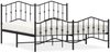 vidaXL Bettgestell mit Kopf- und Fußteil Metall Schwarz 183x213 cm 373812 Bild 2