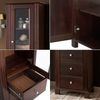 Landhaus Badmöbel Set inkl. 65 cm Keramik-Waschbecken AVEIRO-56, Pinie Massivholz braun, B/H/T ca. 226/180/44 cm Bild 5