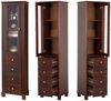Landhaus Badmöbel Set inkl. 65 cm Keramik-Waschbecken AVEIRO-56, Pinie Massivholz braun, B/H/T ca. 226/180/44 cm Bild 4